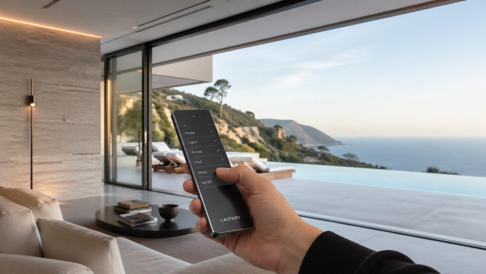 Lautary remote and wireless smart home control for finished interiors